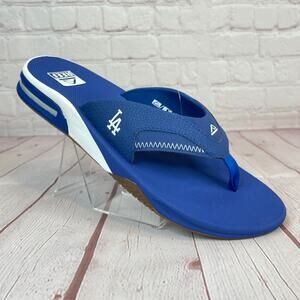 Reef Fanning x MLB LA Dodgers With Bottle Opener Flip Flops Sandals Mens Size 13